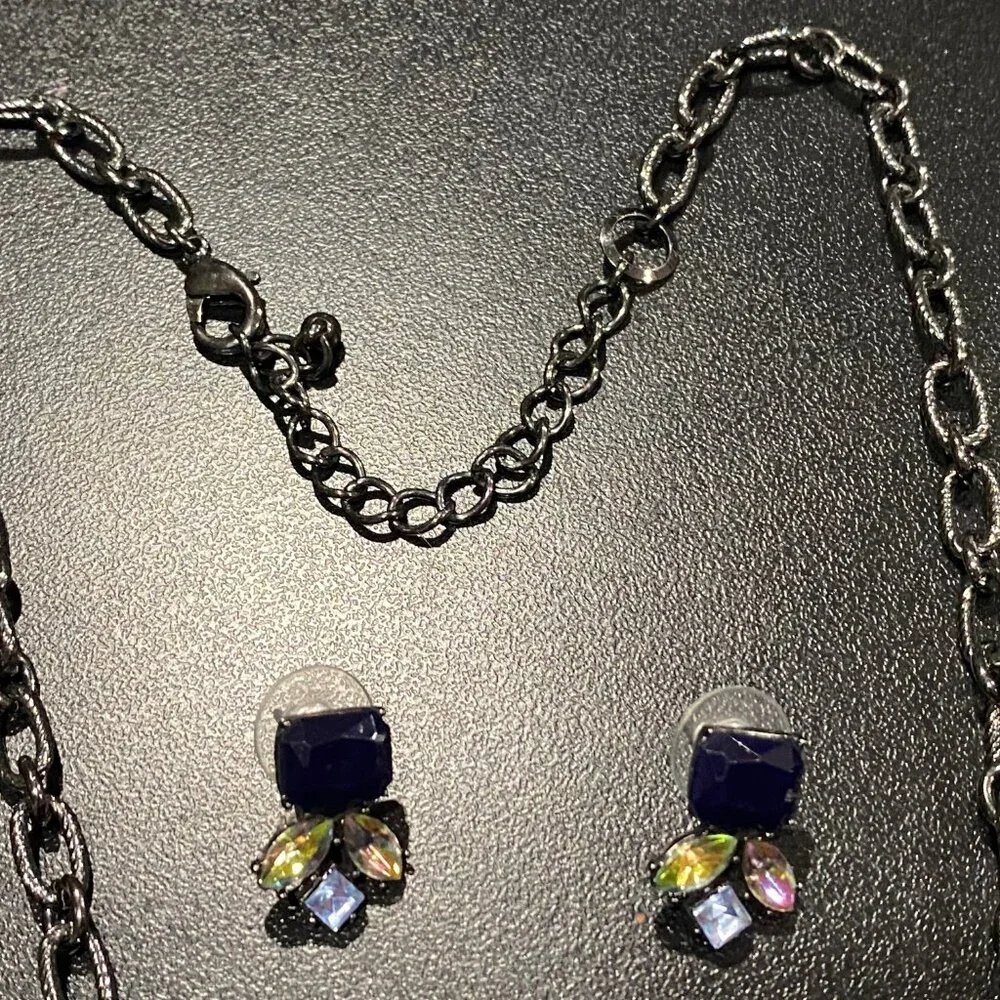 Christmas Whimsigoth Fairy Grunge Bling Glass Jewelry Necklace Earrings Set 20